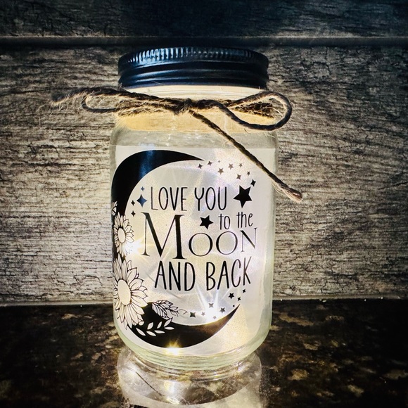 Decorative Mason Jar with LED Lights Handcrafted - Picture 2 of 9